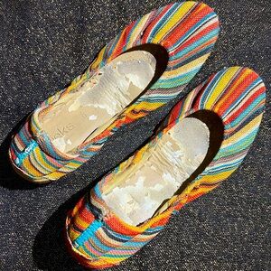 Tieks By Gavrieli Womens Sunset Stripe  Ballet Flats Multicolor- Size 9